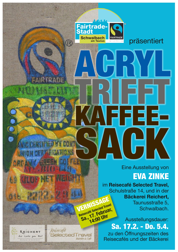 Acryl trifft Kaffeesack