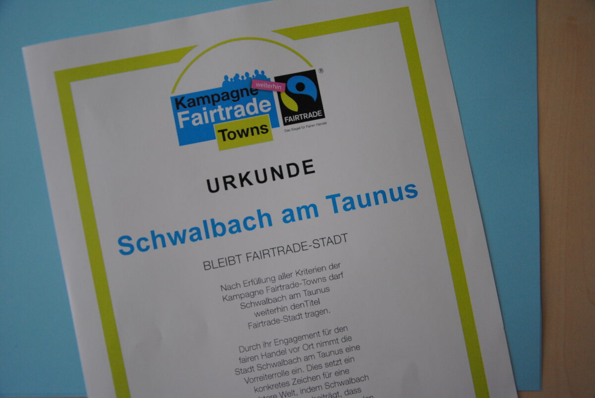 Schwalbach am Taunus bleibt Fairtrade-Stadt!